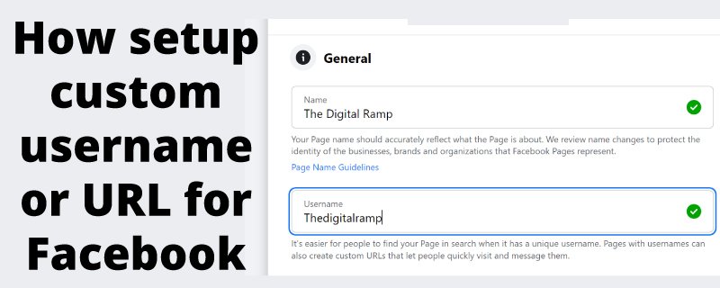 How to get a custom username or URL for the Facebook page in 2022?